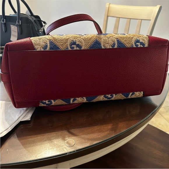 Gucci The Hamptons Ophidia Shopping Tote Straw Effect GG Raffia Women's limited - Picture 4 of 13